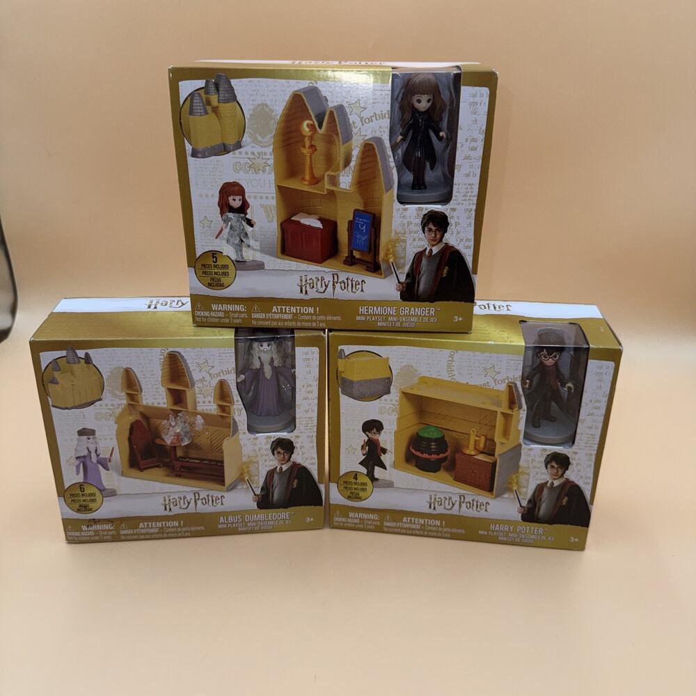 Lot Of 3 Wizarding World Harry Potter Magical Minis Potions Classroom NEW